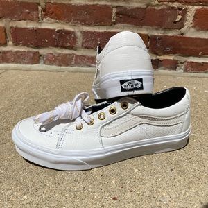 White Leather Vans